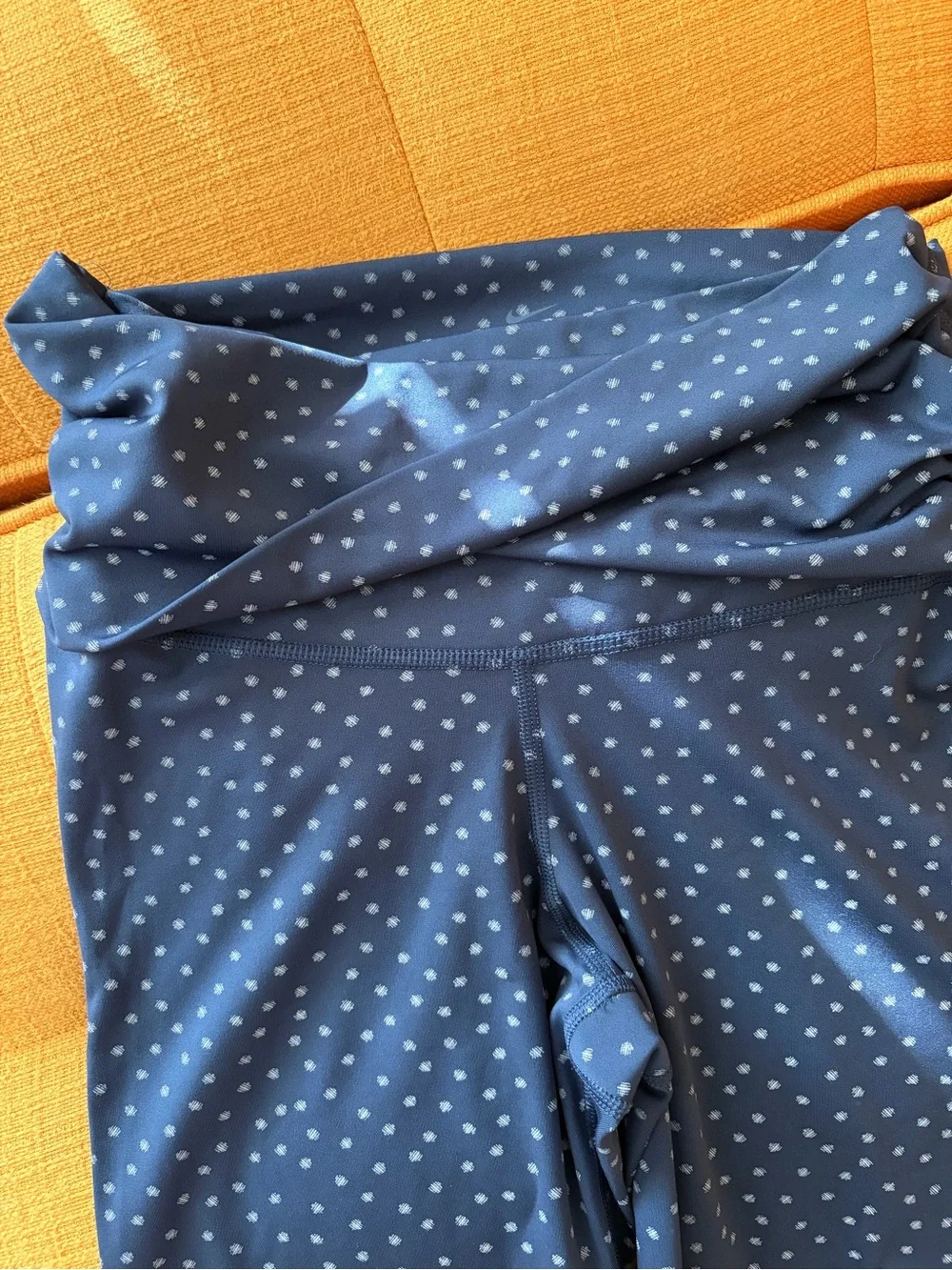 Women’s Nike Navy Blue Polka Dot Yoga Leggings